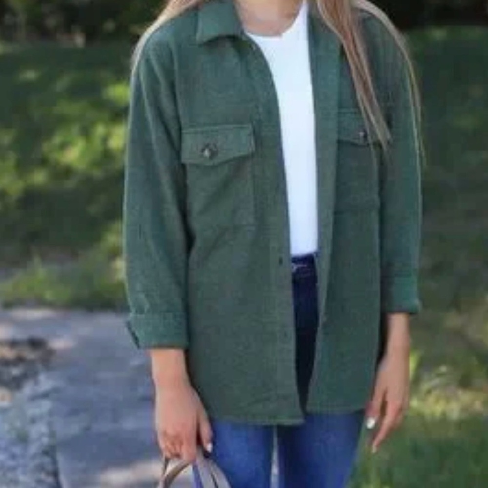 Hippie Rose Green Teddy Jacket